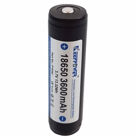 Keeppower 18650 3,6 volt litiumjonbatteri 3600 mAh med skyddskrets